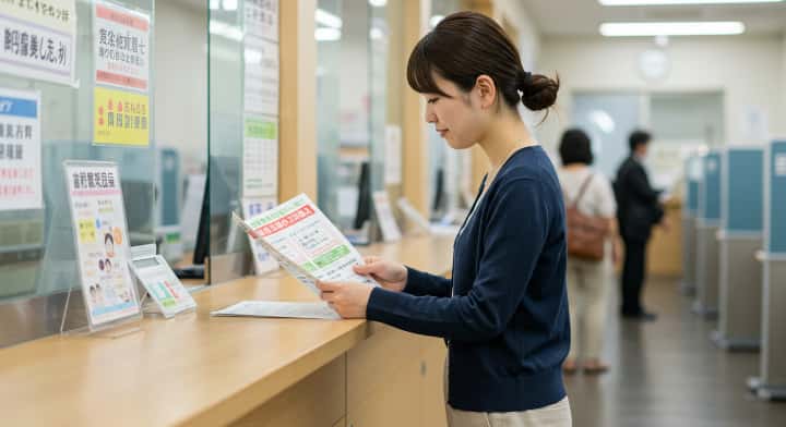 役所の窓口で補助金について相談しているイメージ
